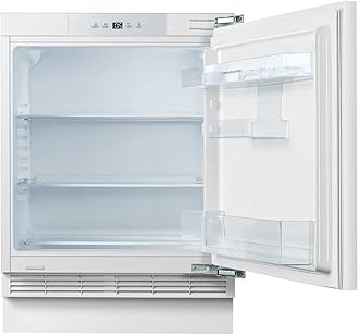 Cookology CBULF601 138 Litre Capacity Integrated Built In under counter Larder Fridge, Adjustable Temperature Control and Legs, Reversible Door, LED Interior Light - White
