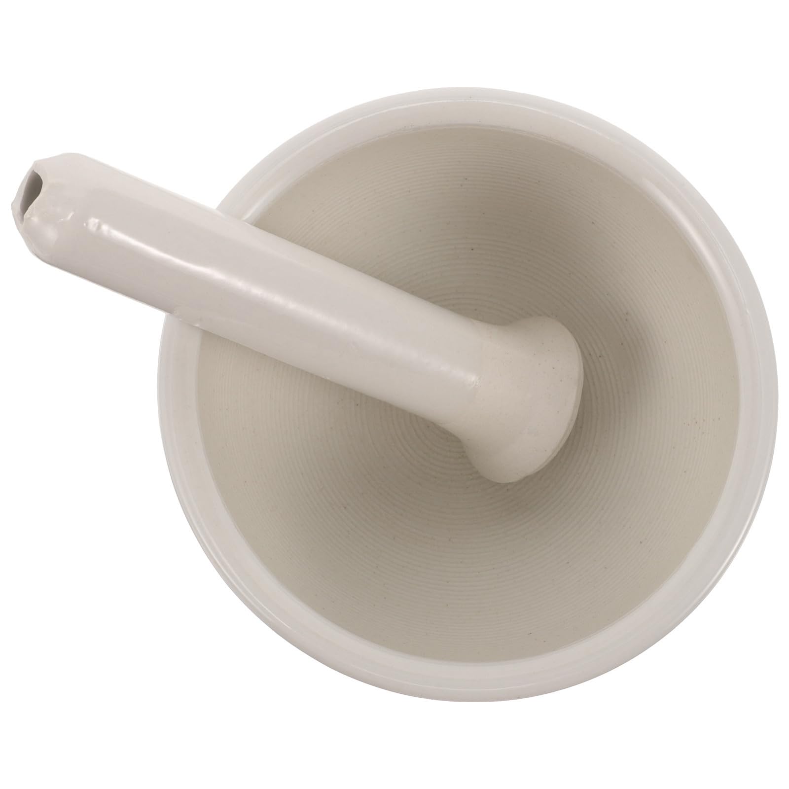 BESTYASH Mortero de Cerámica Blanco, Tazón para Moler Especias y Medicinas, Superficie Lisa, Diseño Ergonómico del Mazo, para Cocina y Uso Doméstico