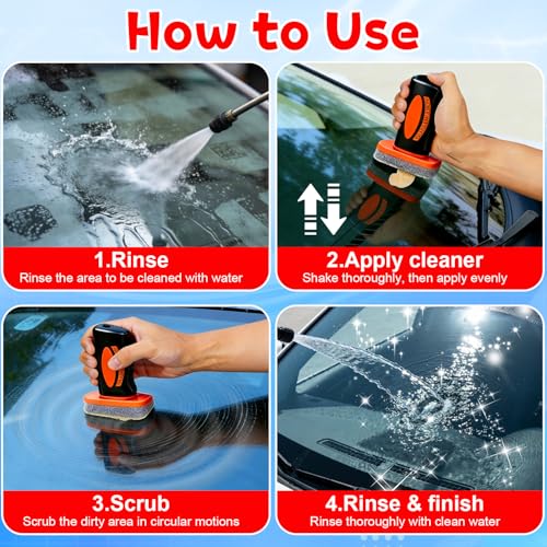 Vibbang Hand-Held Glass Emulsion Cleaner, 100g Car Windshield Oil Film Remover, Handheld Glass Oil-Film Remover, ölfilmreiniger Autoglas, Autoscheiben Reiniger für Glasgriffe Window and Mirror