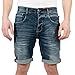 Produktbild Sublevel Kurze Herren Jeans mit Stretch, Bermuda Hose, Farbe:Dunkelblau, Größe Hosen:34W