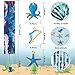 Nezyo 10 Pieces Ocean Bookmarks Page Markers with 10 Multi Ocean Marine Animal Pendants for Students Teachers School Classroom Reading Favor