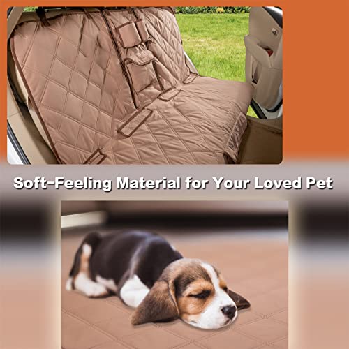 Yeenis Soft-Feeling Bench Seat Cover For Back Seat Protector, Waterproof And Washable Back Seat Dog Cover Fits For Most Cars, Trucks And Suvs (Tan) #TOP1