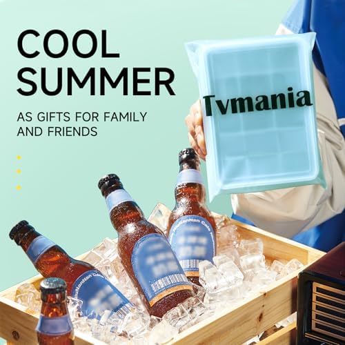 Tvmania Ice Cube Trays Set of 2, 15-Cube Silicone Molds with Removable Lids — view 6