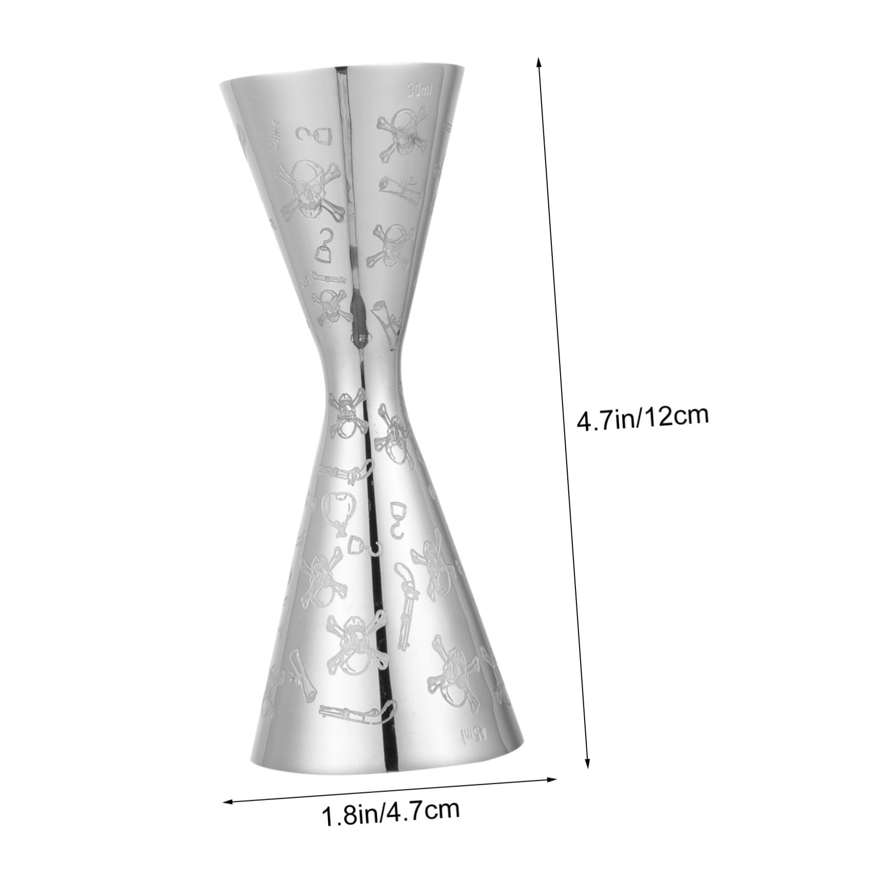 KICHOUSE Liquor Measuring Tool 304 Stainless Steel Double Jigger Ounce Cup for Bartending and Accurate