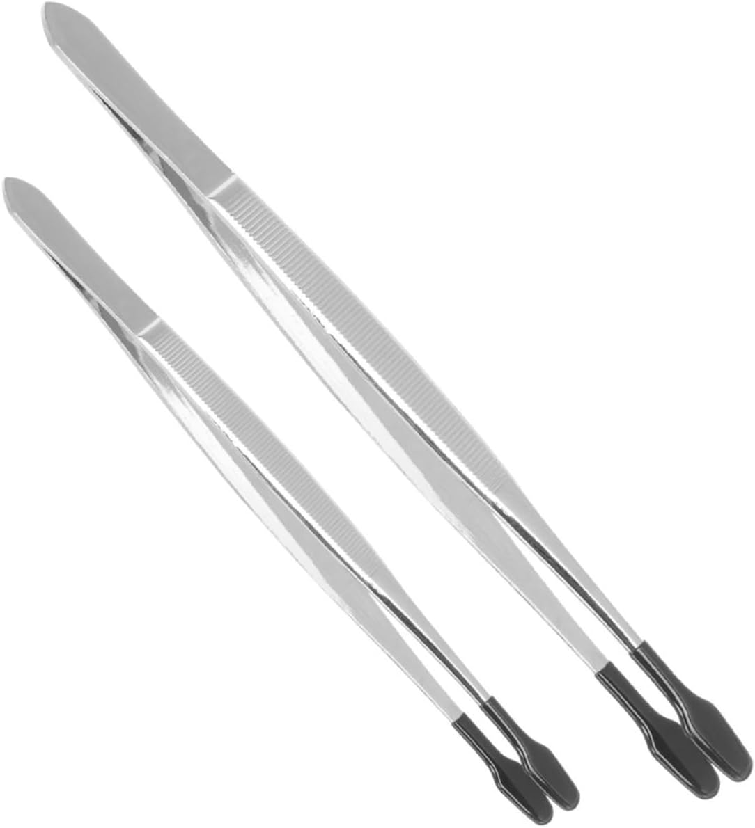 2pcs Stainless Steel Tweezers Kit for Stamp Collectors and Crafts