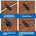 Auvotuis 4Pcs Heavy Duty Folding Table Hinges, Black Sewing Machine Flip Top Hinge Zinc Alloy Butler Tray Hinge with Mounting Screws for Drop Front Desk Drawer, Doors (3.1 x 1.18inch)