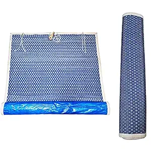 Foreign Holics Waterproof Bamboo Curtains Chick Closer Roll Up Pull Down Blinds for Windows, Balcony, Office Feet (3 Width / 4 Height ft)