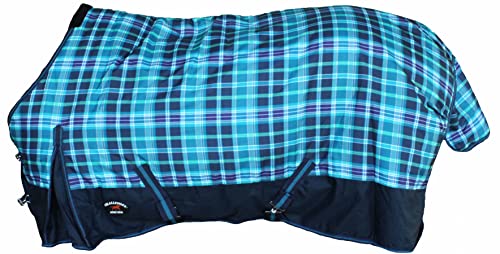 80' 600D Horse Turnout Waterproof 300G Polyfill Winter Blanket Turquoise 21EE03