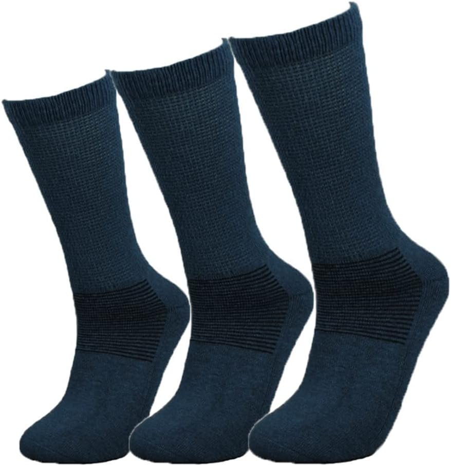 HBJWOV Wool Socks Men Hiking Crew Cushion Boot Sock Wool Hiking Socks Trekking Outdoor Thermal Warm(Black)