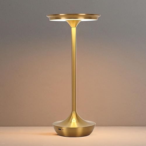 Miniatura 1 de Lámpara de mesa LED inalámbrica recargable, batería portátil de 6000 mAh, lámparas de mesita de noche para exteriores, lámpara táctil de atenuación