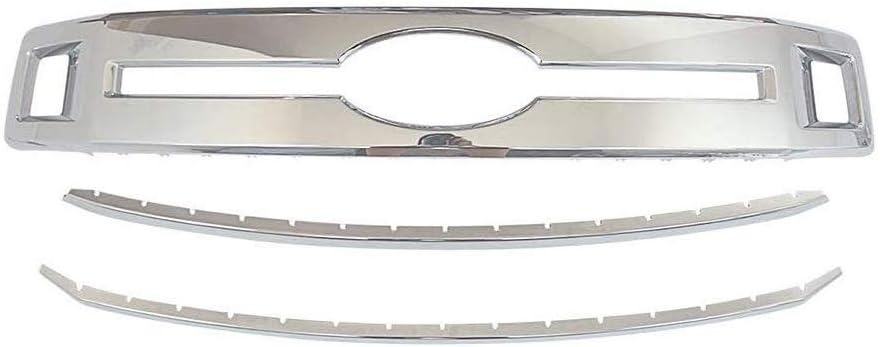 NINTE Grille Covers for 2018-2020 Ford F-150 XL ABS Chrome Front Grill Overlay Cover Trim 3pcs（NOT the Replacement）