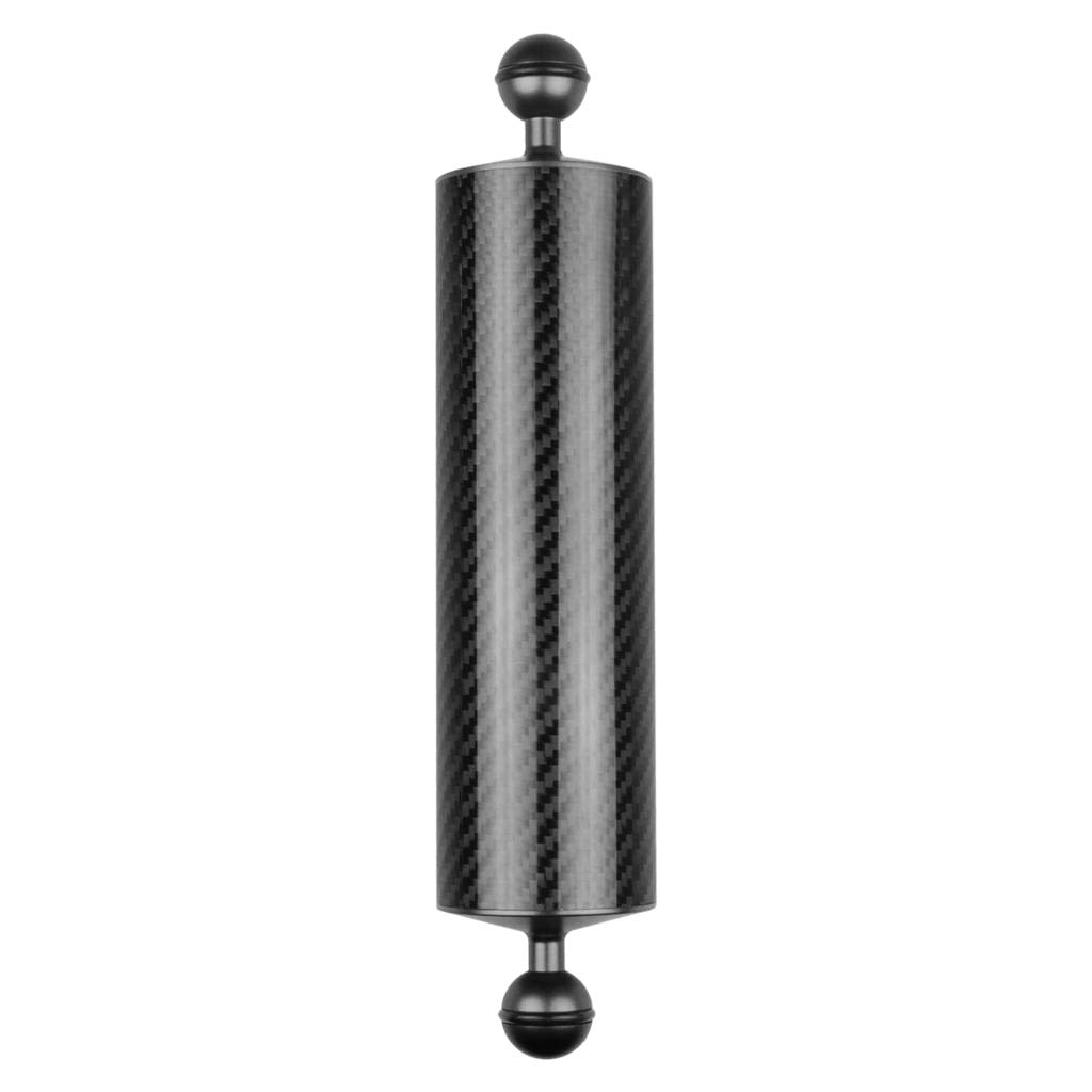 Gazechimp Unterwasser Float Arm Carbon Floating Dual Ball Arm Tauchen Auftriebssystem Für Tauchen Tray Video Licht/Strobe (D60mm, 10 Zoll) - Schwarz, 254 mm