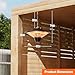 Elektrischer Infrarot Heizstrahler 1500W, Deckenheizung, Hängend für Terrasse & Balkon, Wasserdicht Elektrisch Terrassenstrahler für Innen & Außen, Schwarz