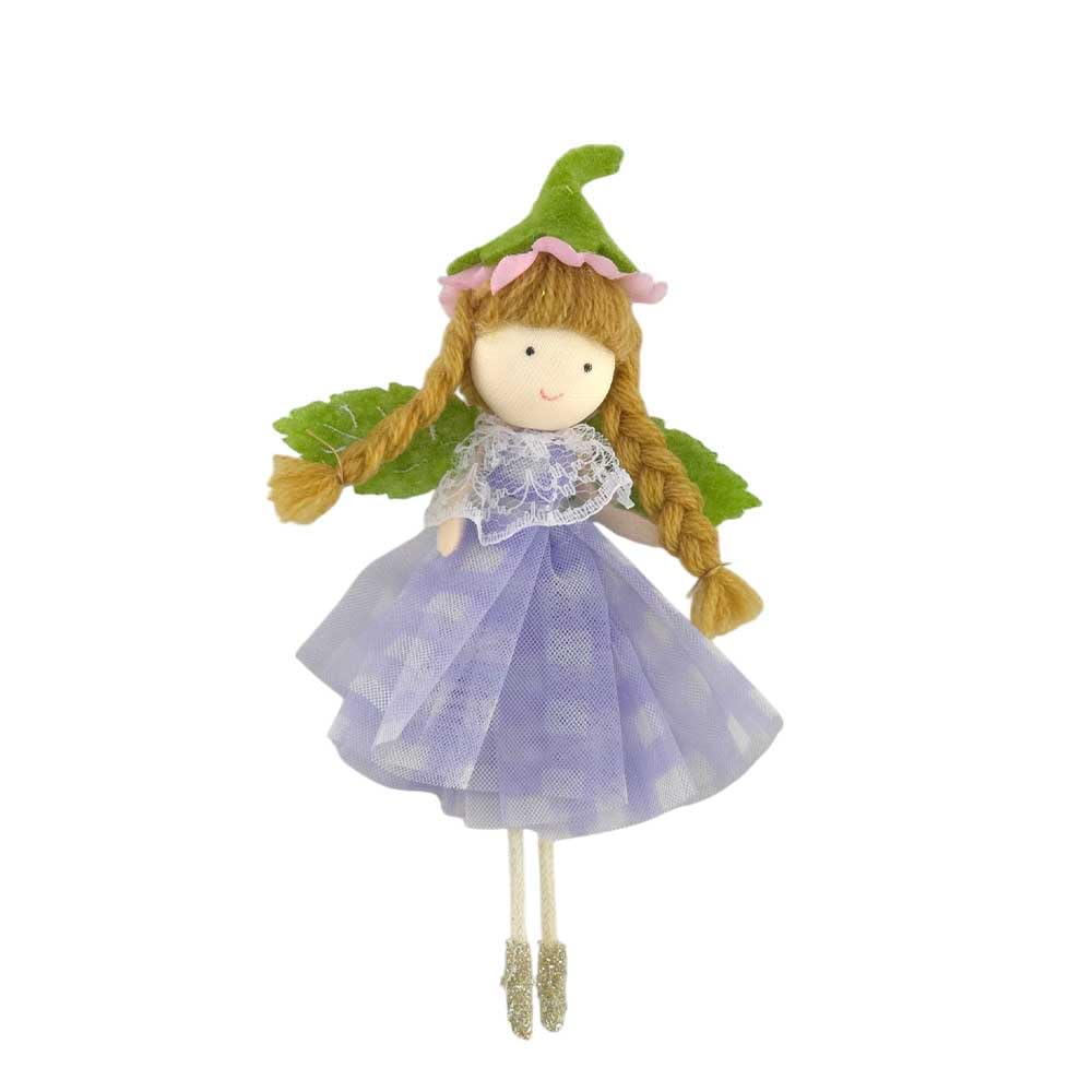 Crafty Capers Lavender | Springtime Gingham Pixie | Hanging Easter Ornament | Gisela Graham