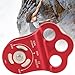 XHTLLO Outdoor Rock Climbing Pulley Bearing, Three Hole Single Pulley, for Mountain Climbing and Rescue