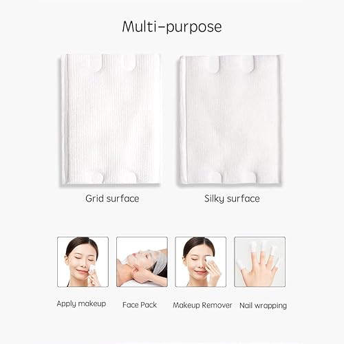 Miniatura 4 de FSwsawX 450 almohadillas de algodón 100  puro tres capas almohadillas de algodón suave para eliminar maquillaje facial labios y ojos 450 unidades