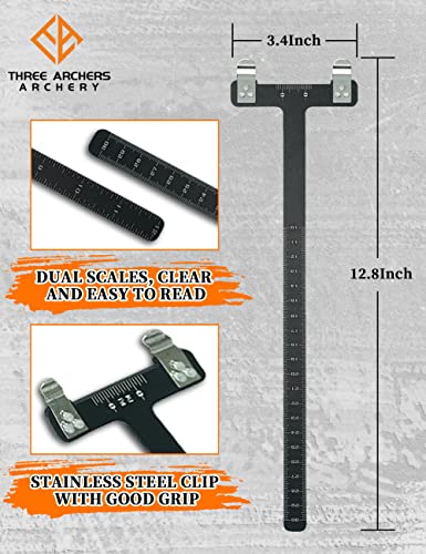 THREE ARCHERS Archery T Bow Square Set Bowstring Nocking Point Buckle Piler for Recurve Bow Hunting Bow (BLACK) - Image 2