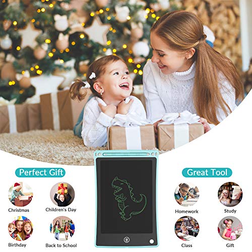 iThrough LCD Writing Tablet Drawing Tablet, 8.5-inch Doodle Board Electronic Doodle Pads Writing Board for Kids & Adults, Mini Handwriting Paper Drawing Tablet for School, Home, Office (Blue)