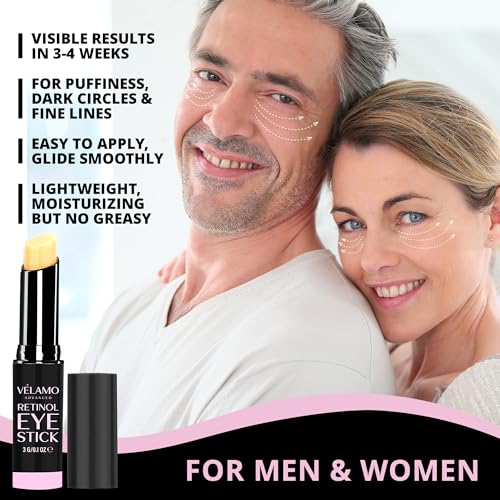 image for VELAMO ADVANCED Retinol Eye Stick: Retinol Eye Cream for Dark Circles 