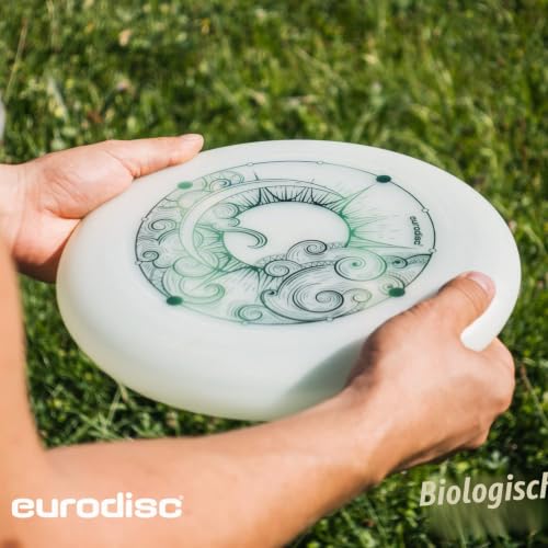 eurodisc 175g Nightglow Ultimate Wettkampf Disc - Nachleuchtende Sport-Wurfscheibe mit phosphoreszierendem Effekt, stabile Flugbahn für Training & Wettkampf - Grün
