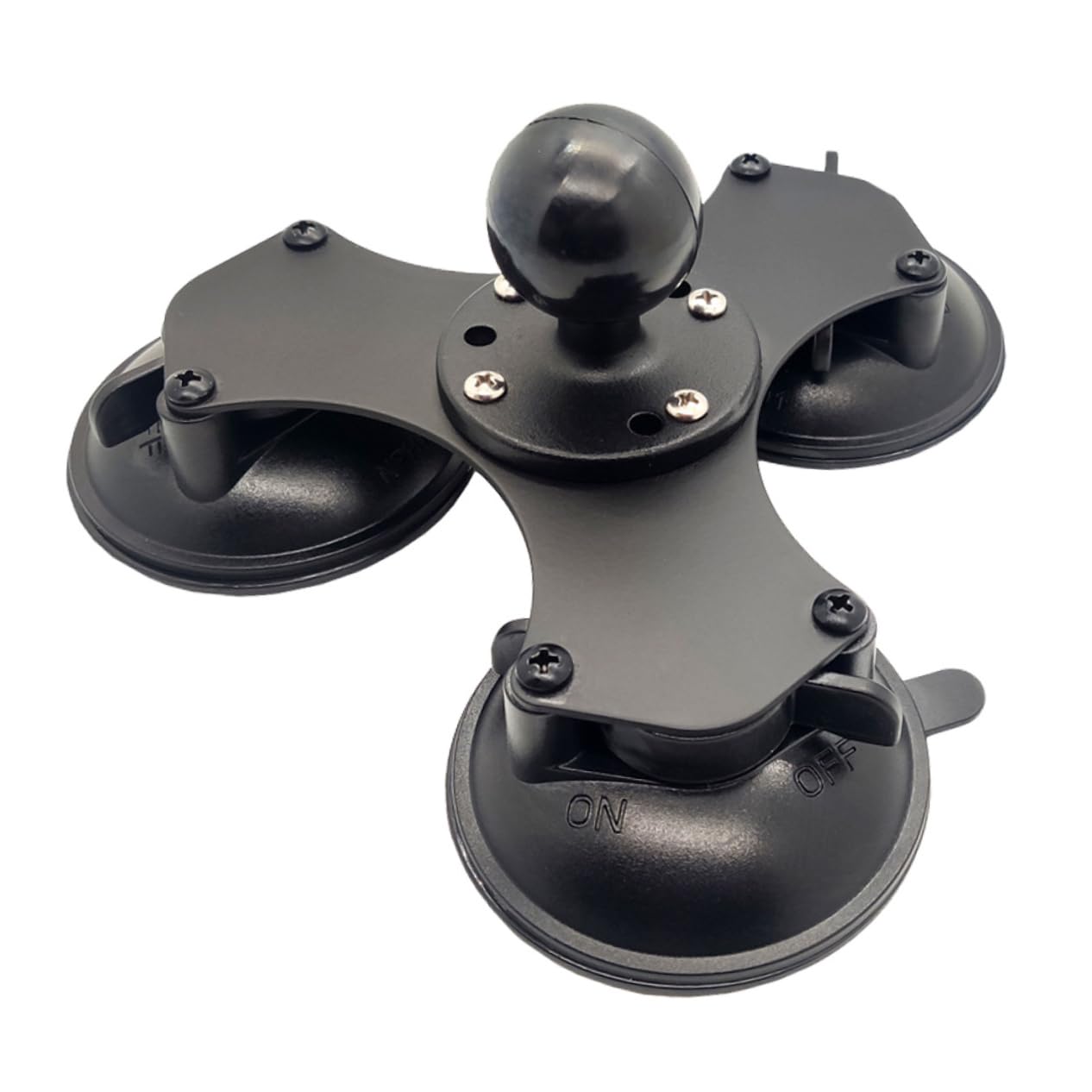 Gatuida Soporte con Triple Ventosa Ajustable para Parabrisas Base de Succión Bloqueable Montaje Seguro Rayaduras para Dispositivos Superficies