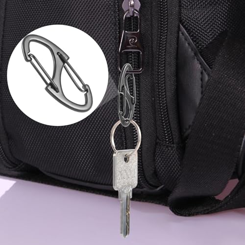 Image of 8 Pcs Zipper Clips Anti Theft Deterrent, Dual Opening Zippers Pull Replacement, Zipper Locks for Backpacks, Camping, Suitcases (Black)