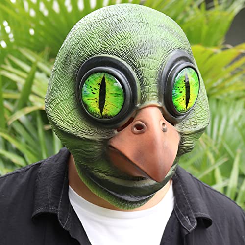 KWQBHW Masque de tête d'oiseau créatif en latex effrayant réaliste pour Halloween, décoration de costume Cover