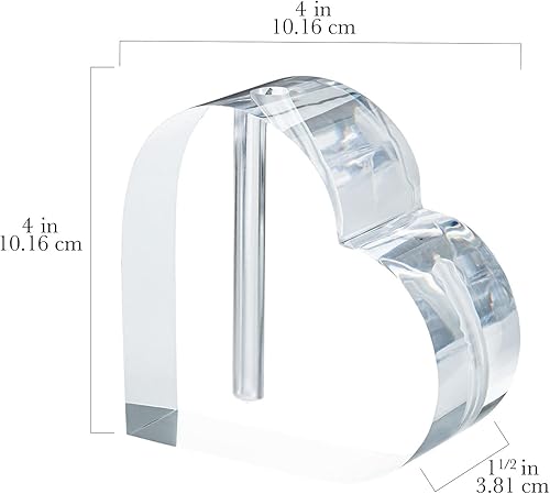 Miniatura 4 de Forever Rose Jarrón acrílico en forma de corazón, florero romántico de corazón para flores, muestra una sola rosa para siempre, regalos románticos