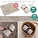 CalmySEA 2X Schonbezug Gartenstuhl Hochlehner - 130x65cm mit Kapuze Microfaser Light Weight Schonbezüge für Gartenstühle Handtuch mit Umschlag Bezug Campingstuhl (Beige, 2 Stück)