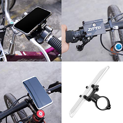 Leeofty Suporte para telefone de bicicleta em liga de alumínio Suporte para telefone para bicicleta