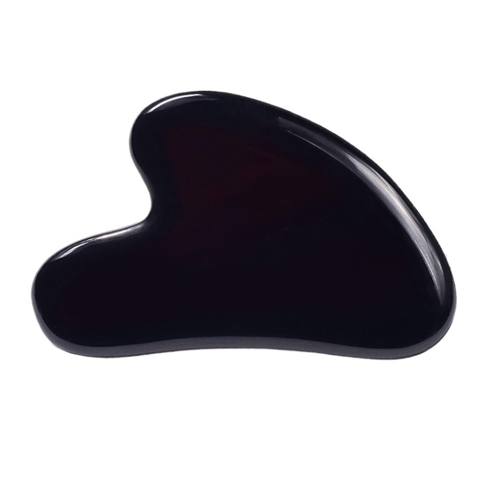 Natürliches Jade-Gua-Sha-Schaber-Massagegerät, Rosenquarz-Guasha-Massagebrett, Facelifting, schlanker Gouache-Schaber, Schabplatte(Natural Black)