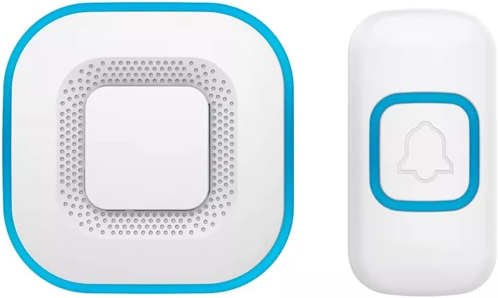 Doorbell 300M Range Smart LED Door Bell 38 Chimes 4 Volume 1 2 Button 1 2 3 Receiver (Color : B, Size : One Size)