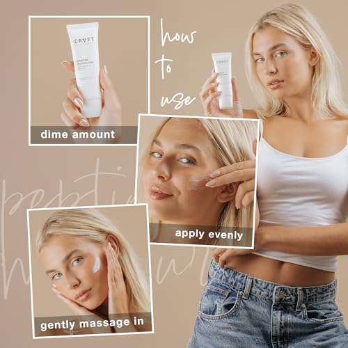 Hair Craft Co. Peptide Moisturizer 1.7oz - Daily Hydrating Face Cream for Dry Skin - Anti-Aging/Firming, Helps Reduce Wrinkle Appearance/Fine Lines – Lightweight, Non-Greasy Formula - 30 Day Supply