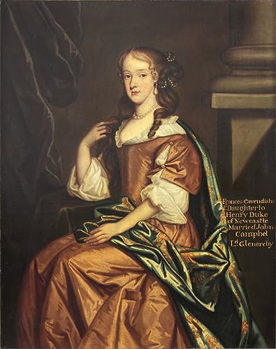 Toile d'art Lady Frances Cavendish 58x90, style Jacob Huysmans raffiné