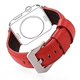 Bandmax Echtes Lederarmband mit klassischer Gürtelschnalle Wickelarmband Ersatzarmband für...