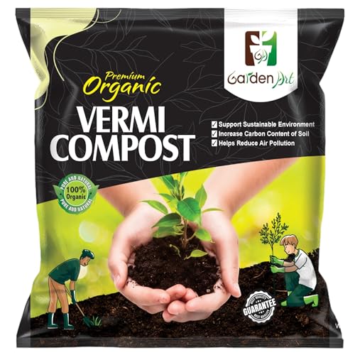 Image of Garden Art Organic 10Kg Vermicompost Fertilizer /Earthworm Manure For Plants| For All KInd of Home and Gardening Plants and Vegetables | With Macro and Micro Nutrient (10, Kilograms) VC5KG