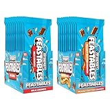 Feastables MrBeast Combo Pack, King Size Milk Crunch, & Peanut Butter Crunch Chocolate Bars, 10 Each, Candy Bars for Adults & Kids as Snacks, Gifts, or Dessert, Fairtrade Cocoa, 2.1 Oz Each, 20 Count