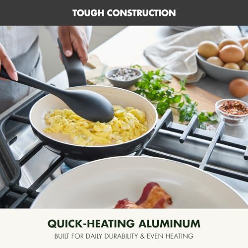 Image of GreenPan Rio Advanced 12 Piece Cookware Set, Ceramic Nonstick PFAS-Free Pots & Pans with Cooking Utensils, Induction Ready, Dishwasher & Oven Safe, Black