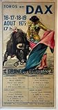dax corrida 1975 affiche poster reproduction - 50X70 cm - imprimé sur papier luxe 300 gr