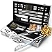 GRILLART BBQ Grill Utensil Tools Set Reinforced BBQ Tongs 19-Piece Stainless-Steel Barbecue Grilling Accessories with Aluminum Storage Case -Complete Outdoor Grill Kit for Dad, Birthday Gift for Man