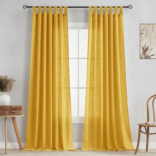 Image of HOMEMONDE Sheer Curtains for Living Room, Bed Room - Transparent Curtain Home Decor