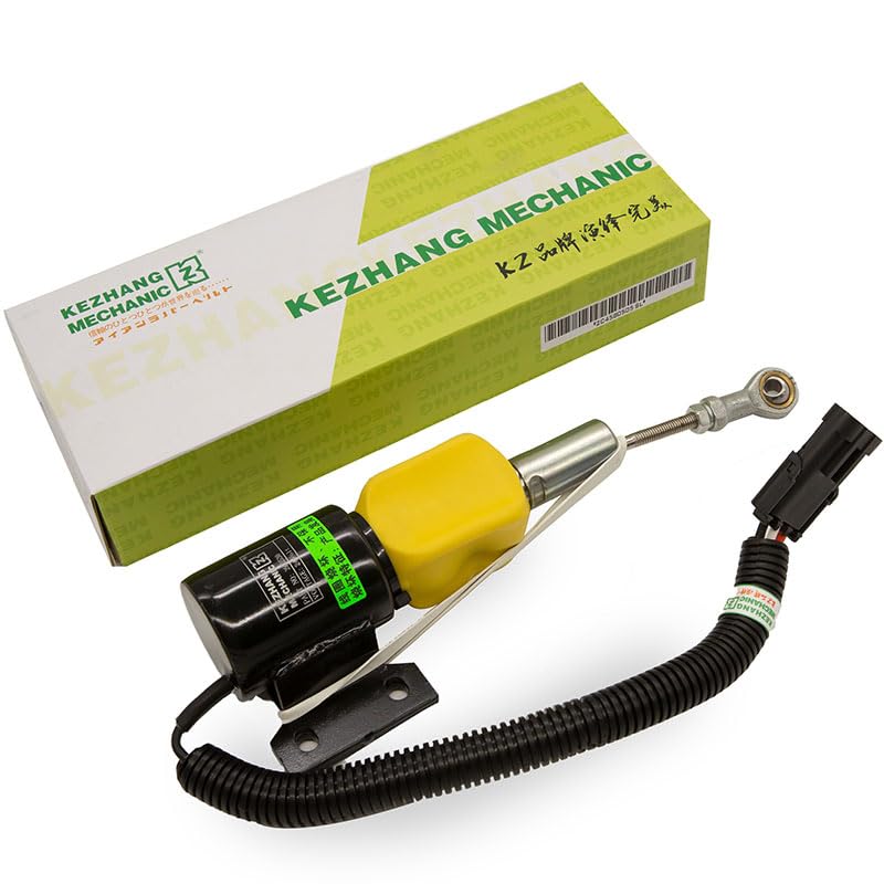 24V Shut Off Solenoid Short-Term 9 HM-A90005 3932530 KZ000276 14753 Fits for Komatsu PC240-6 Excavator R220-5R220-5 for Cummins 5.9B-C Engine