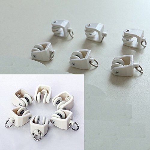 image for szdealhola Pack of 30 Pieces Plastic Pulleys Flexible Rod Curtain Rail