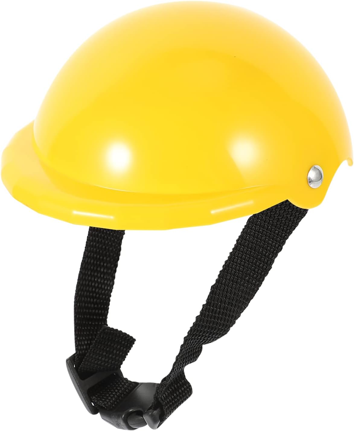 POPETPOP Dog Helmets for Small Dogs: Motorcycle Helmet, ABS Material, Yellow, 5.31X5.31X2.75in