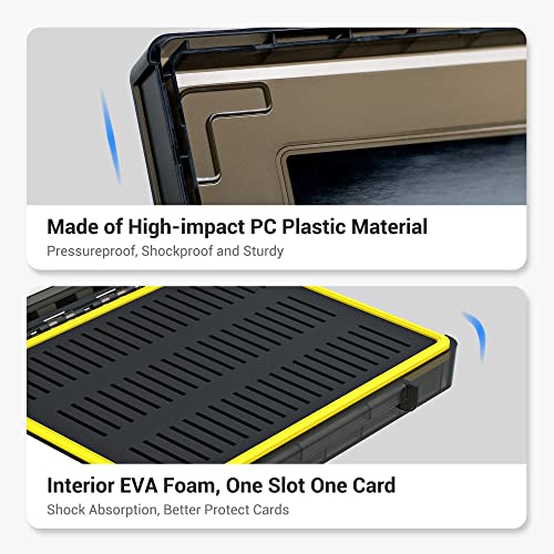 Kiwifotos Étui de transport à 60 emplacements pour cartes mémoire SD 60 cartes SD/SDHC/SDXC