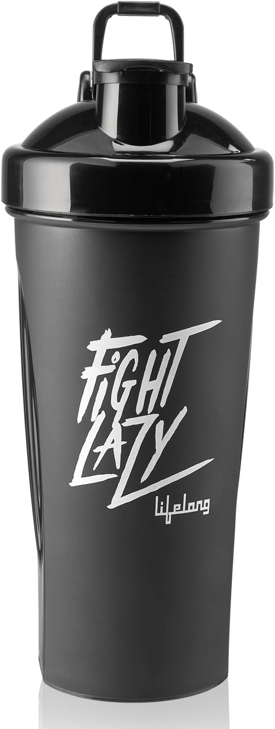 Lifelong Protein Shaker|100% Leakproof Stylish Protein Shaker Bottle|Sipper Bottle|Gym Bottle for Protein- 700ml (LLSHB04, Black) |Plastic