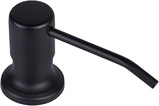 Soap Dispenser, Stainless Steel Pump Head Kitchen Sink Soap Dispenser, 10.14 OZ Capacity (Black)