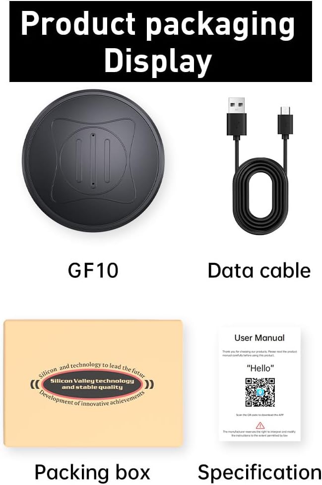 Daconovo GF10 GPS Locator package contents