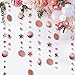 Decor365 Rose Gold Star Garlands Decorations Twinkle Little Star Birthday Baby Shower Graduation Party Decor Bridal Shower Bachorette Banner Moon Stars Starry Night Planet Celestial Theme Backdrop