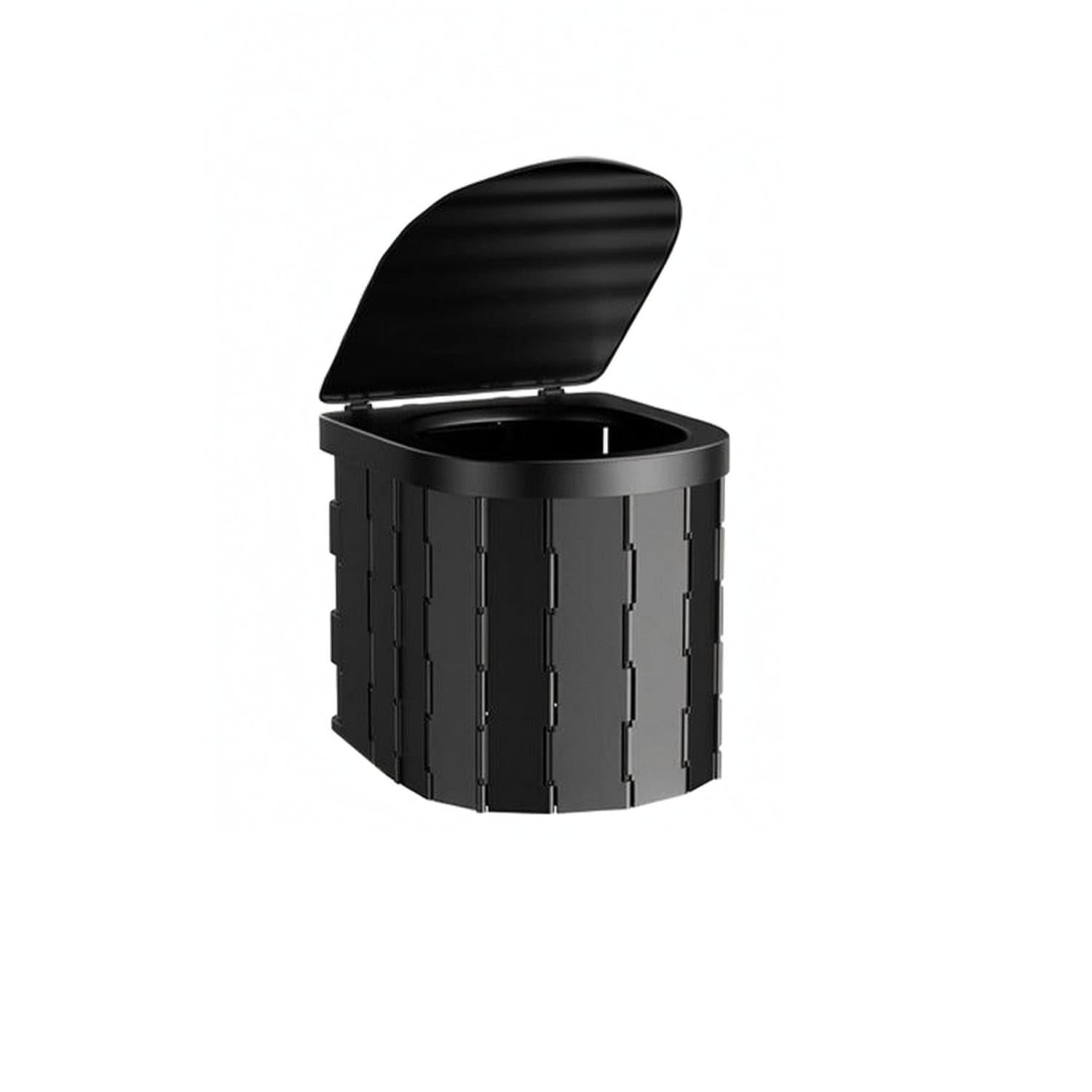 Storage Pouch Foldable Portable Toilet Waste Bags Included Compact Folding Toilet, Black Standard-image-41